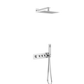 Krotos zestaw prysznicowo-wannowy podtynkowy z deszczownicą 20x30cm 3 funkcyjny, chrom