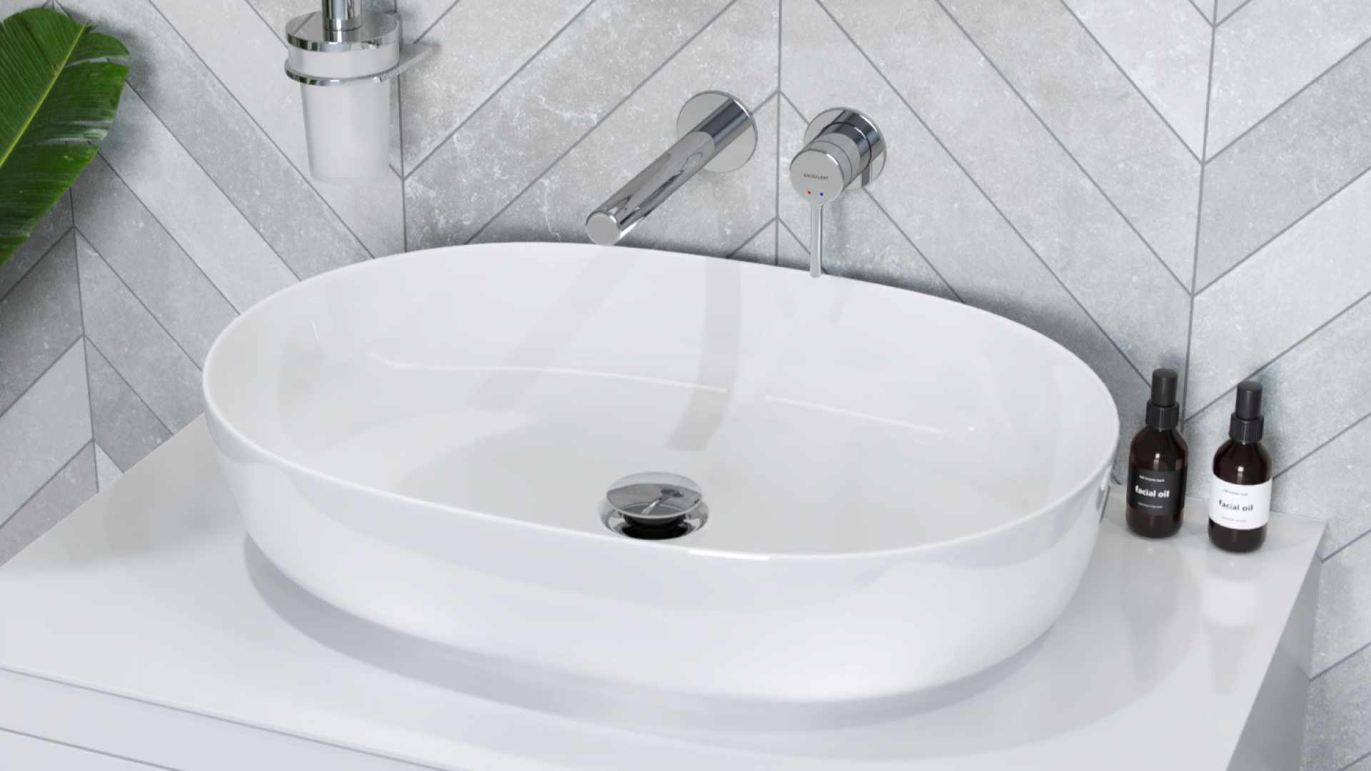 Korek klik-klak umywalkowo-bidetowy, chrom