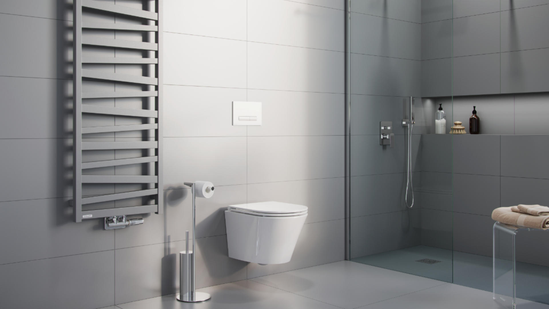 Kobo Stojak Na Papier Ze Szczotką Chrom