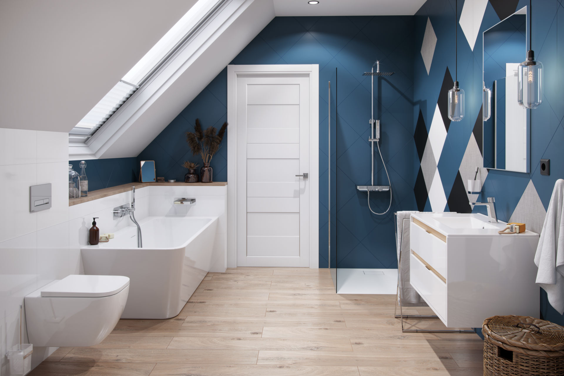 Wanna narożna Lila 2.0 prawa poddasze