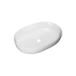 Jima umywalka nablatowa 61x41 cm owalna, biały połysk