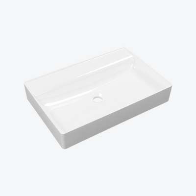 Rima 2.0 umywalka nablatowa 60x40 cm prostokątna bez otworu na baterię, biały połysk