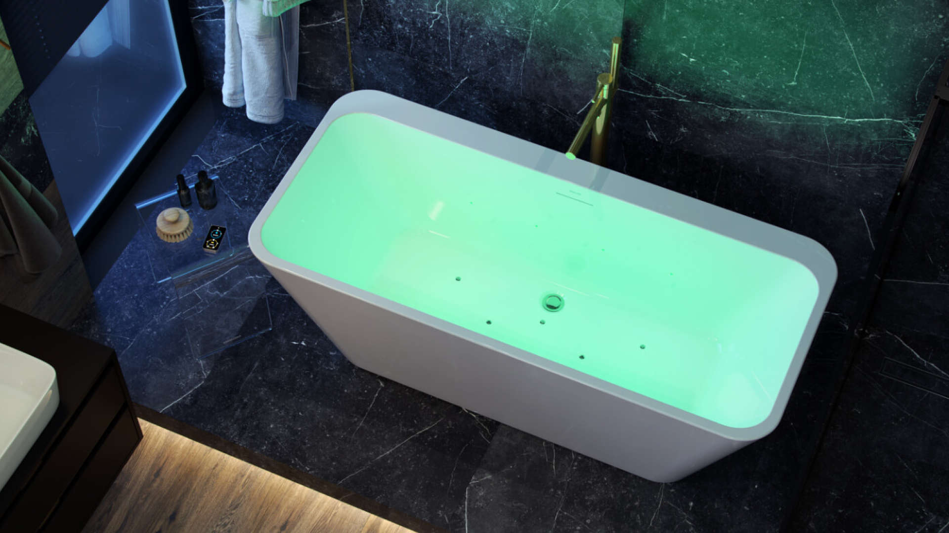 Hydromasaż Pearl z wanną wolnostojącą Lila 2.0, 160 cm