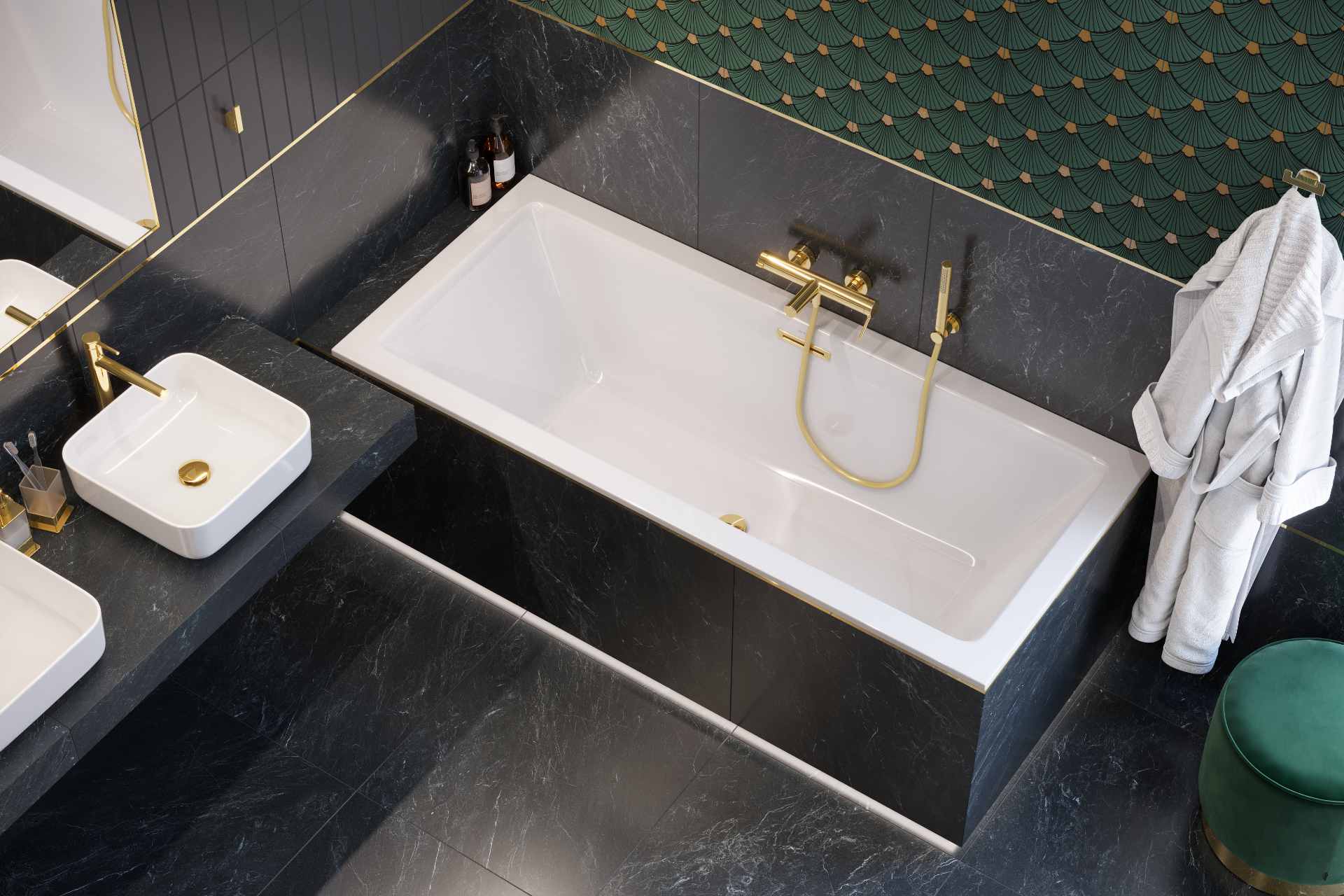 Flex obudowa boczna do zabudowy wanny płytkami 90x60 Excellent Heaven Slim