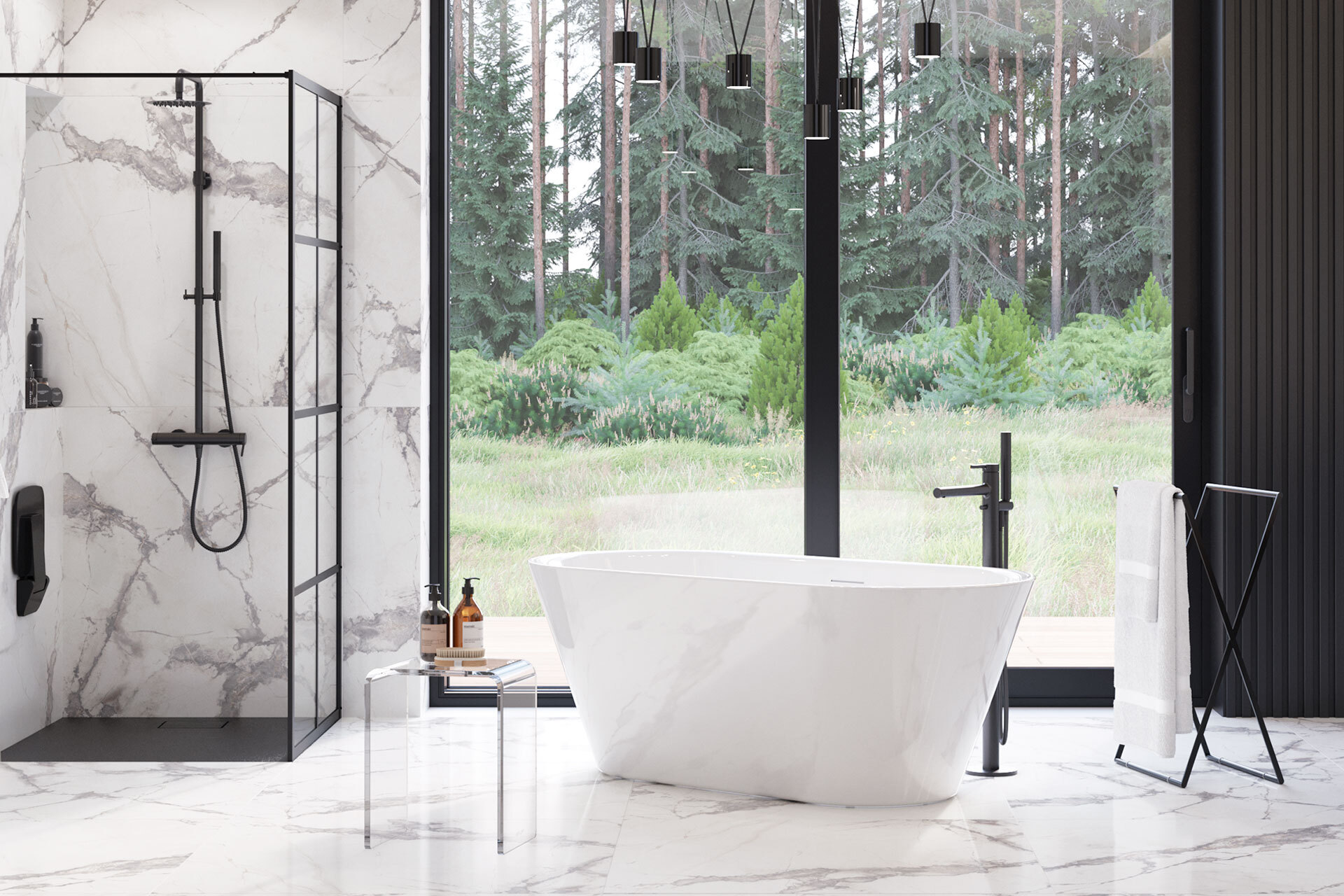 Holi 2.0 wanna owalna 160x76 cm wolnostojąca czarna Pi