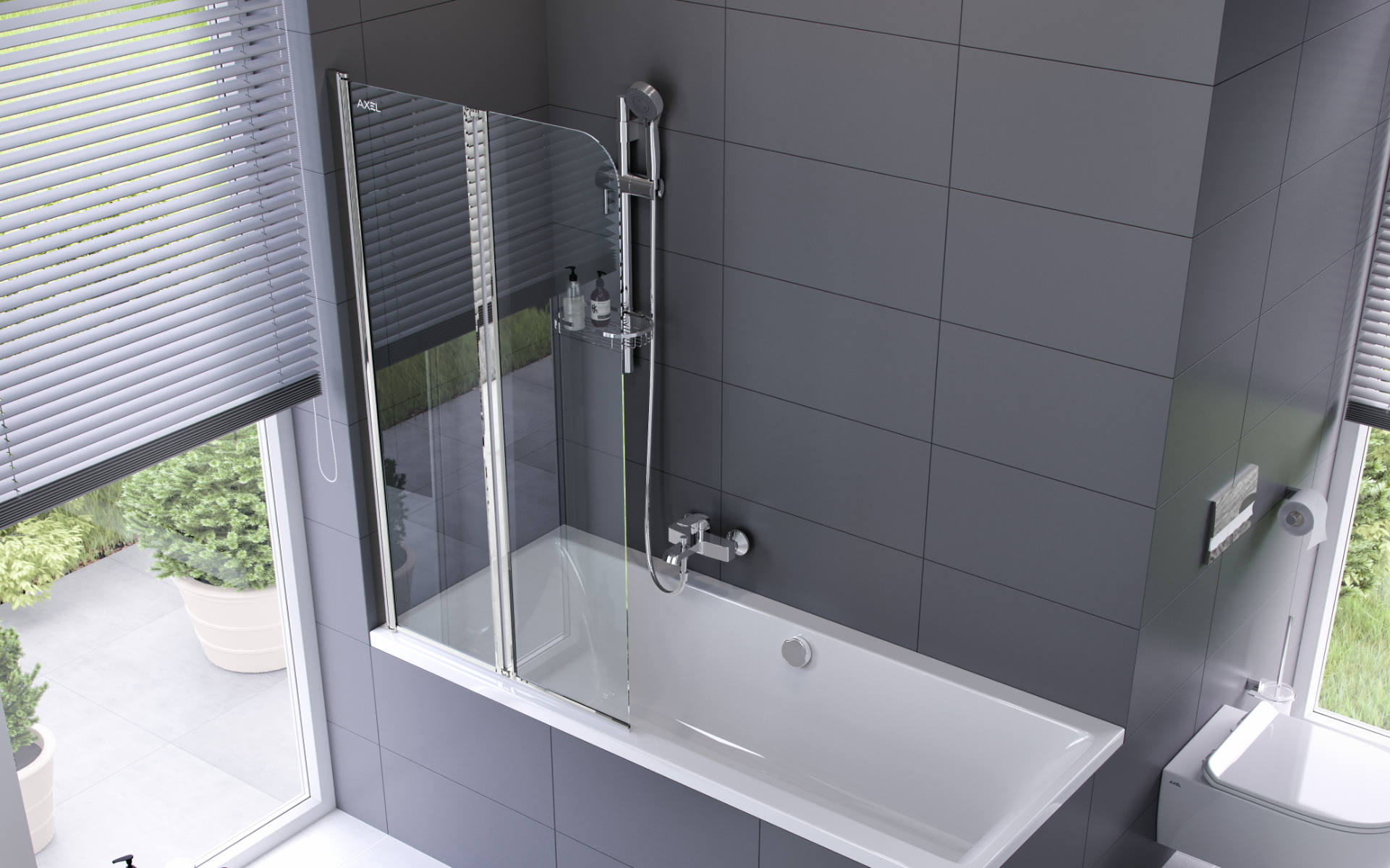 Parawan nawannowy dwuczęściowy prawy