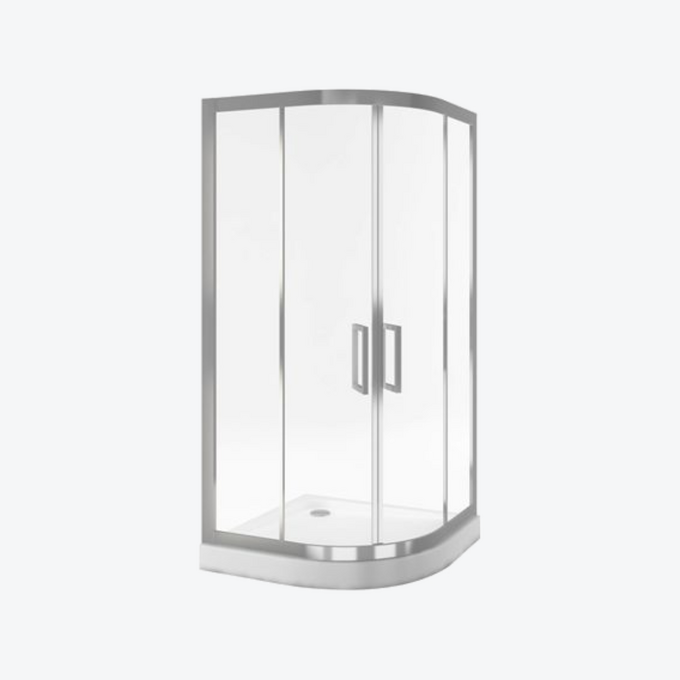 Kabina półokrągła dwudrzwiowa, drzwi przesuwne