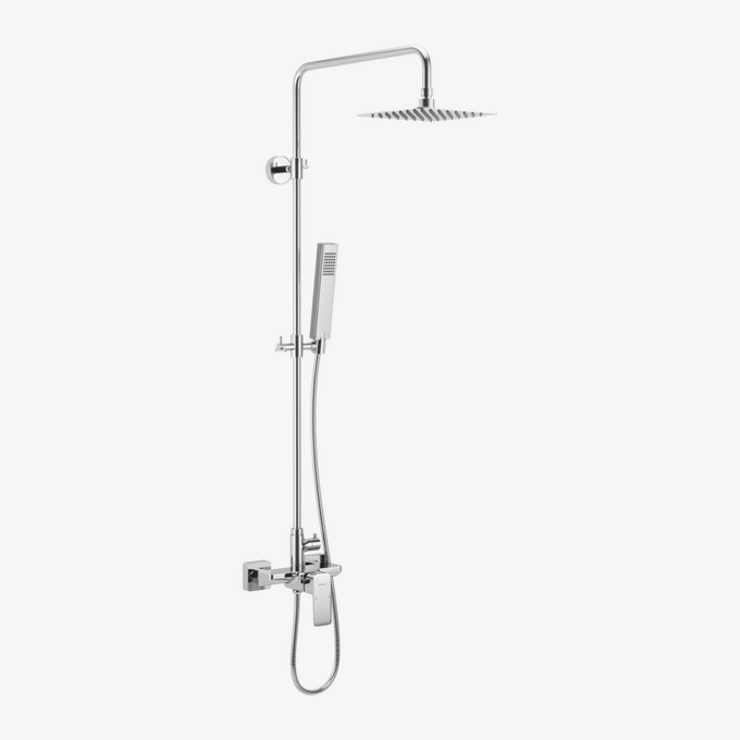 Keria zestaw prysznicowy z deszczownicą, 20 cm, chrom