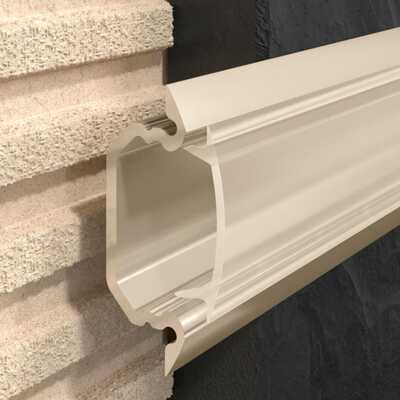 Profil PROFILED oświetleniowy z blendą 23 mm, długość 250 cm, aluminiowy, inox srebrny