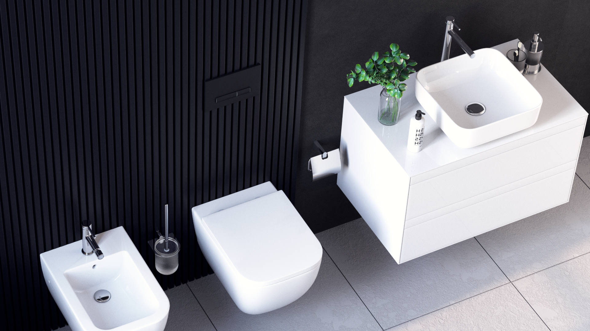 Aurro Fresh Przycisk spłukujący Czarny