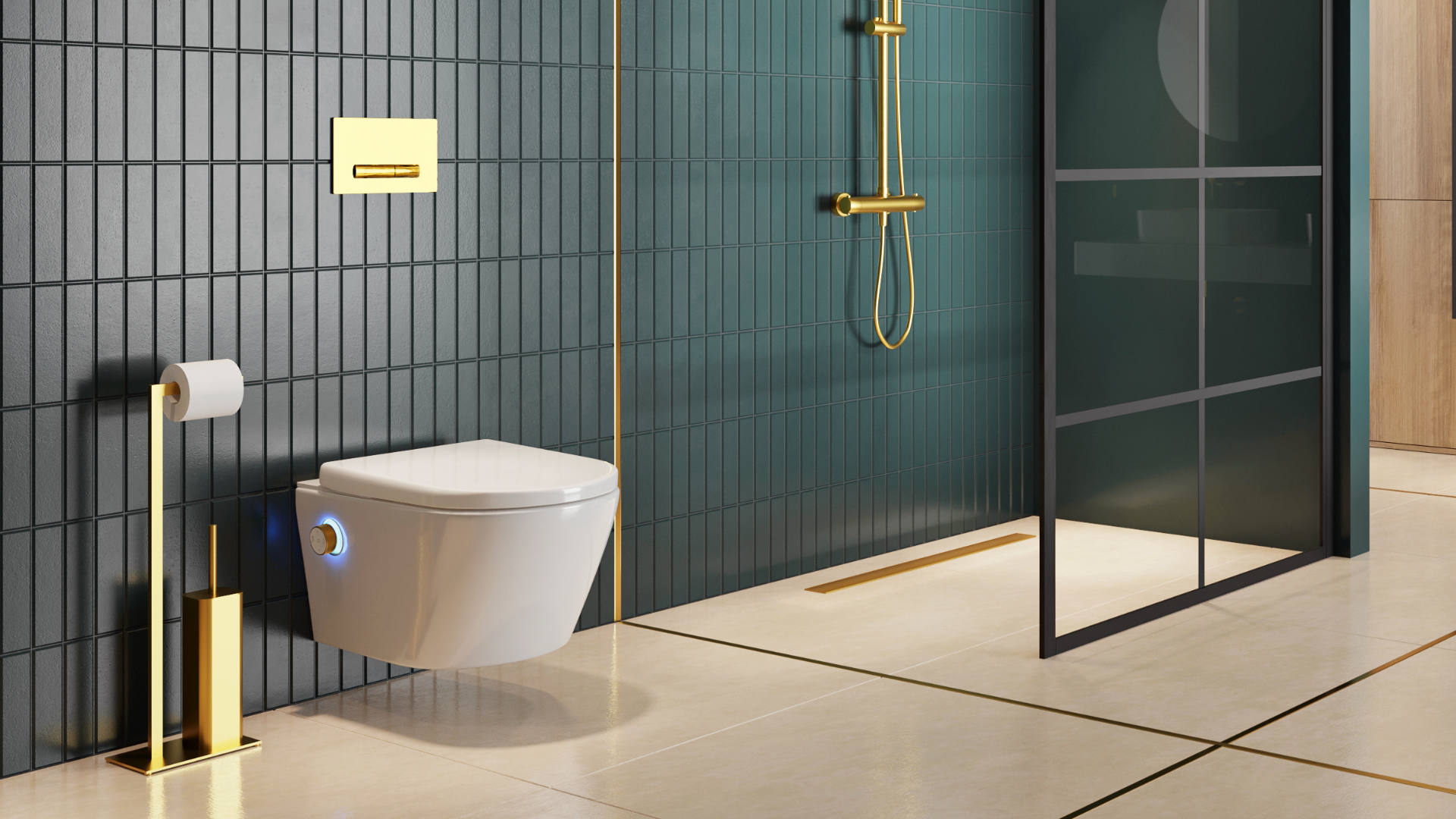 Aurro Fresh Przycisk spłukujący Złoty