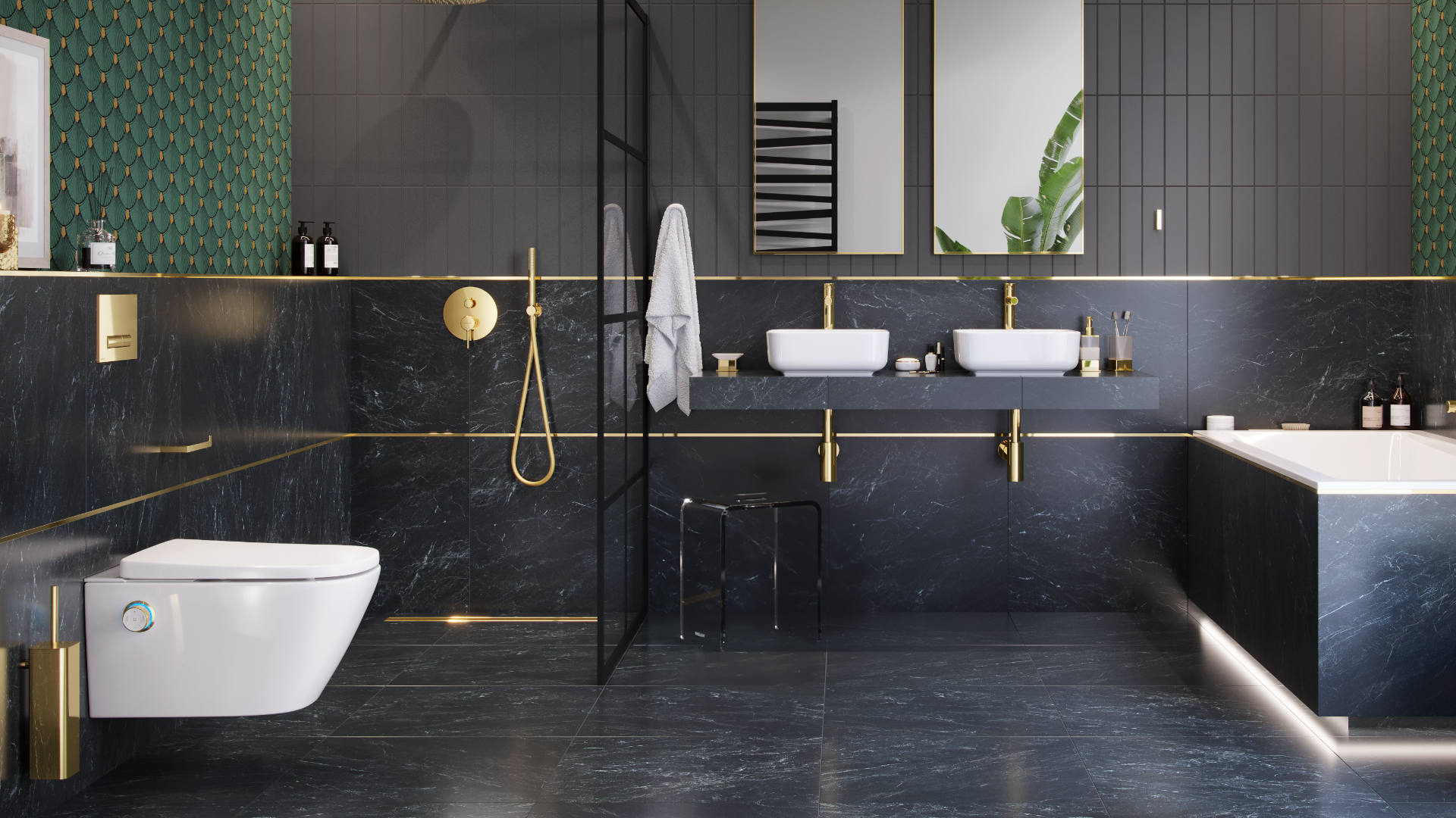 Aurro Fresh Przycisk spłukujący Złoty