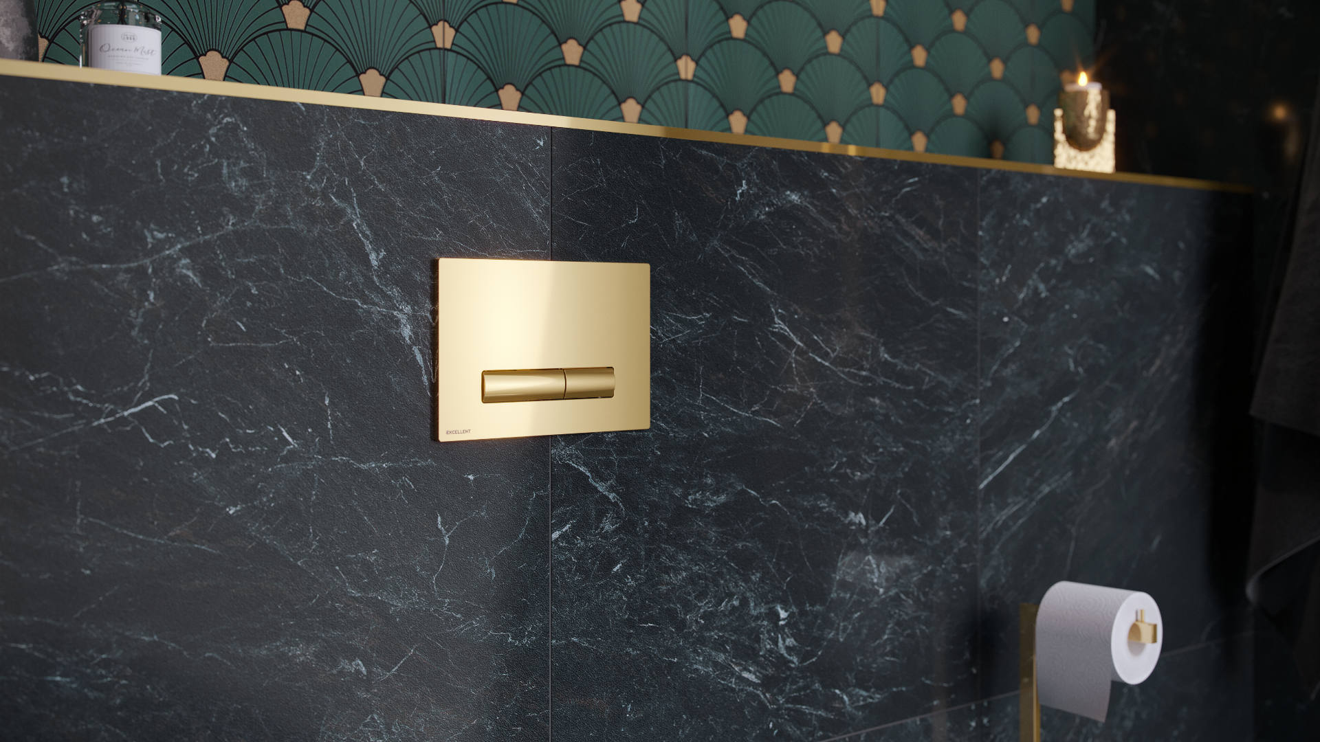 Aurro Fresh Przycisk spłukujący Złoty