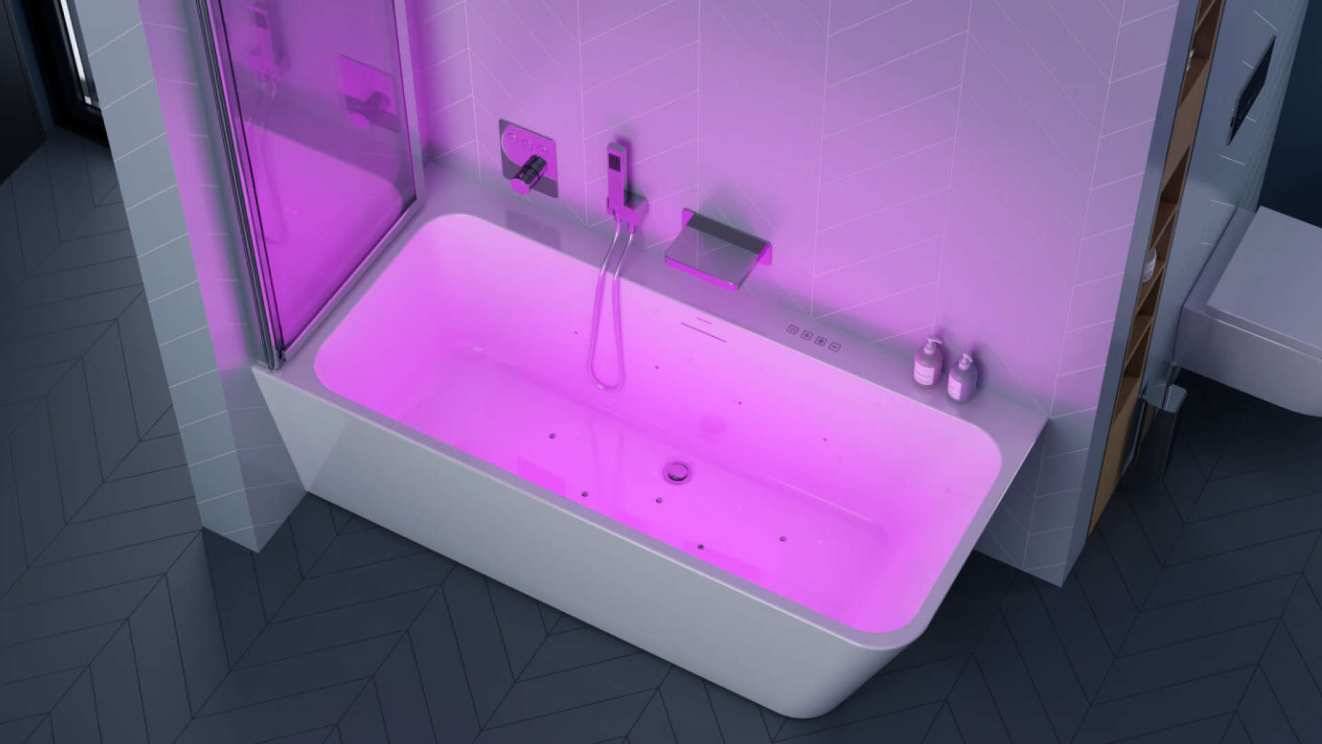 Hydromasaż Inspire Air z wanną narożną Lila 2.0, 160 cm, lewą