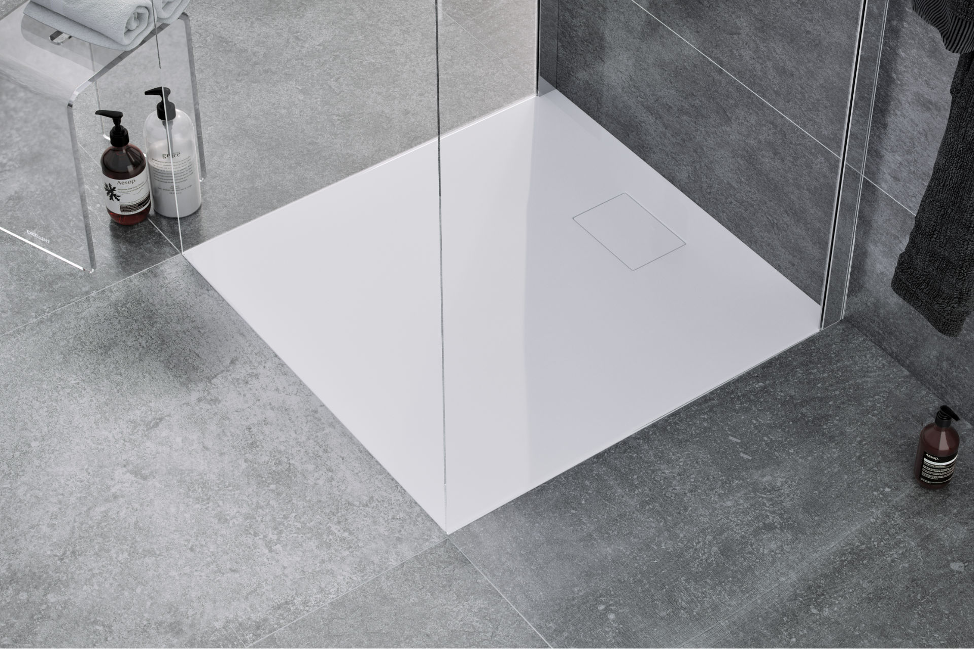 Zero Brodzik Kwadratowy 90X90 Niski