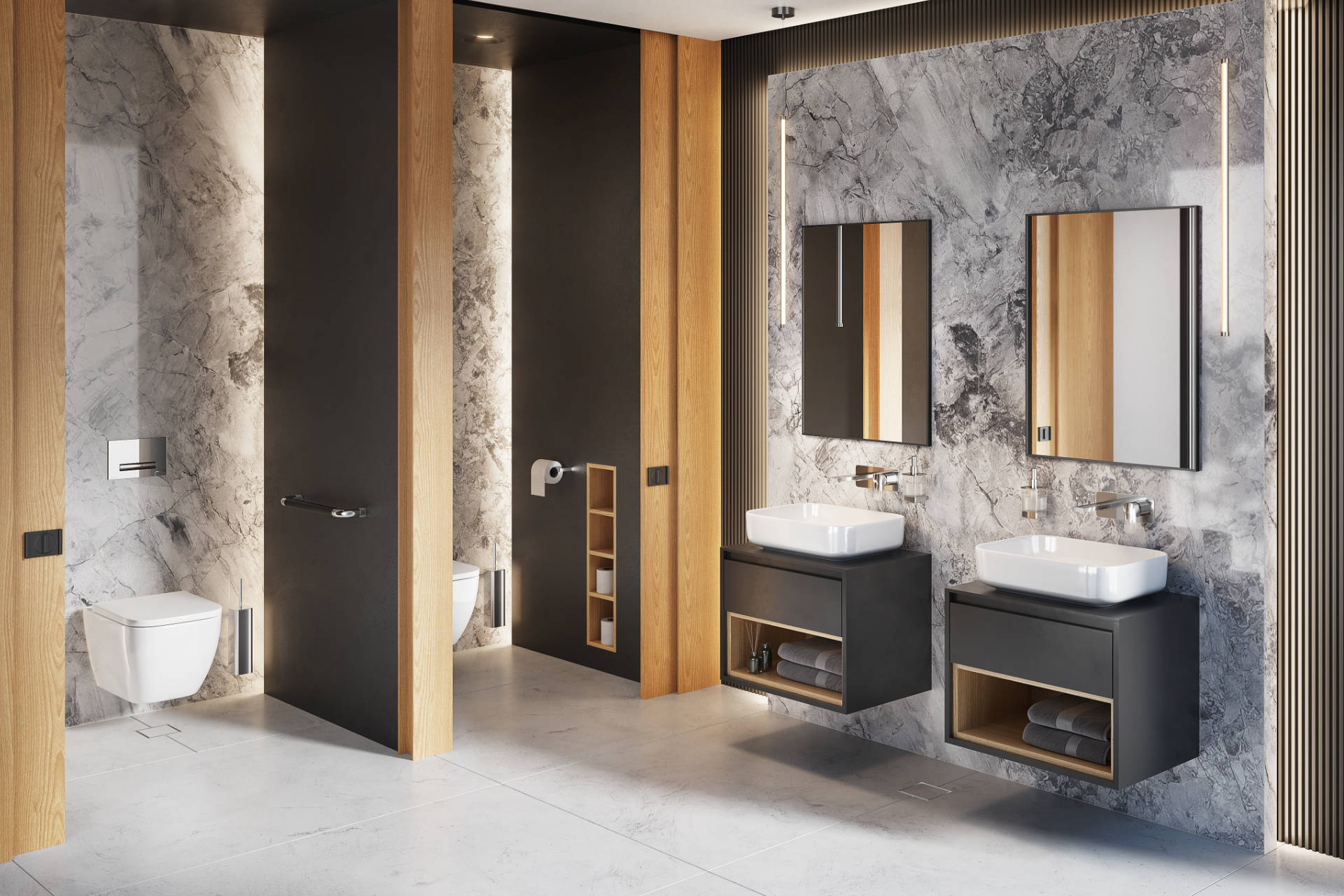 Tuto szafka wisząca pod umywalkę nablatową z szufladą Excellent bateria umywalkowa podtynkowa