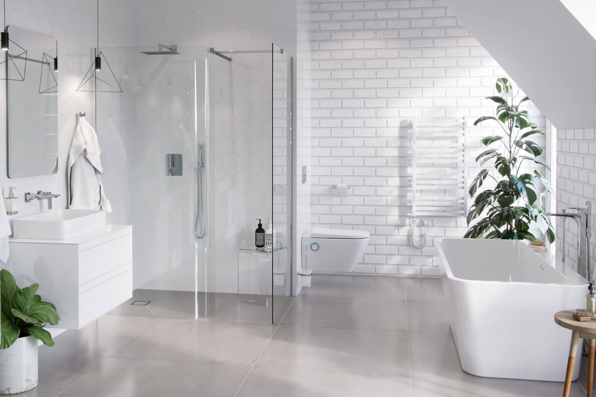 Vidoq walk-in ścianka prysznicowa gięta 93x200 cm, powłoka Clean Control, chrom