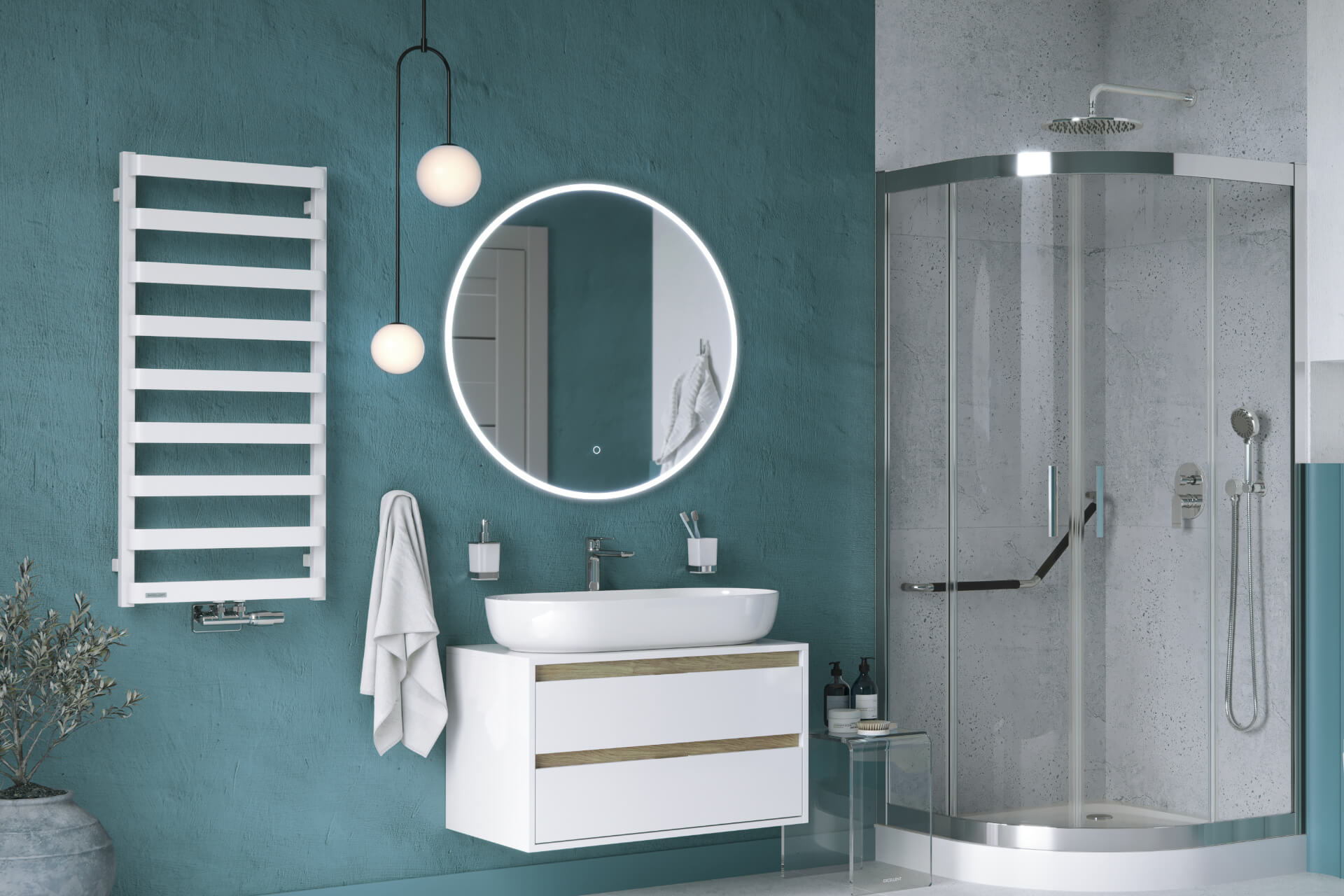 Volaro zestaw maskujący do zaworów grzejnikowych, chrom