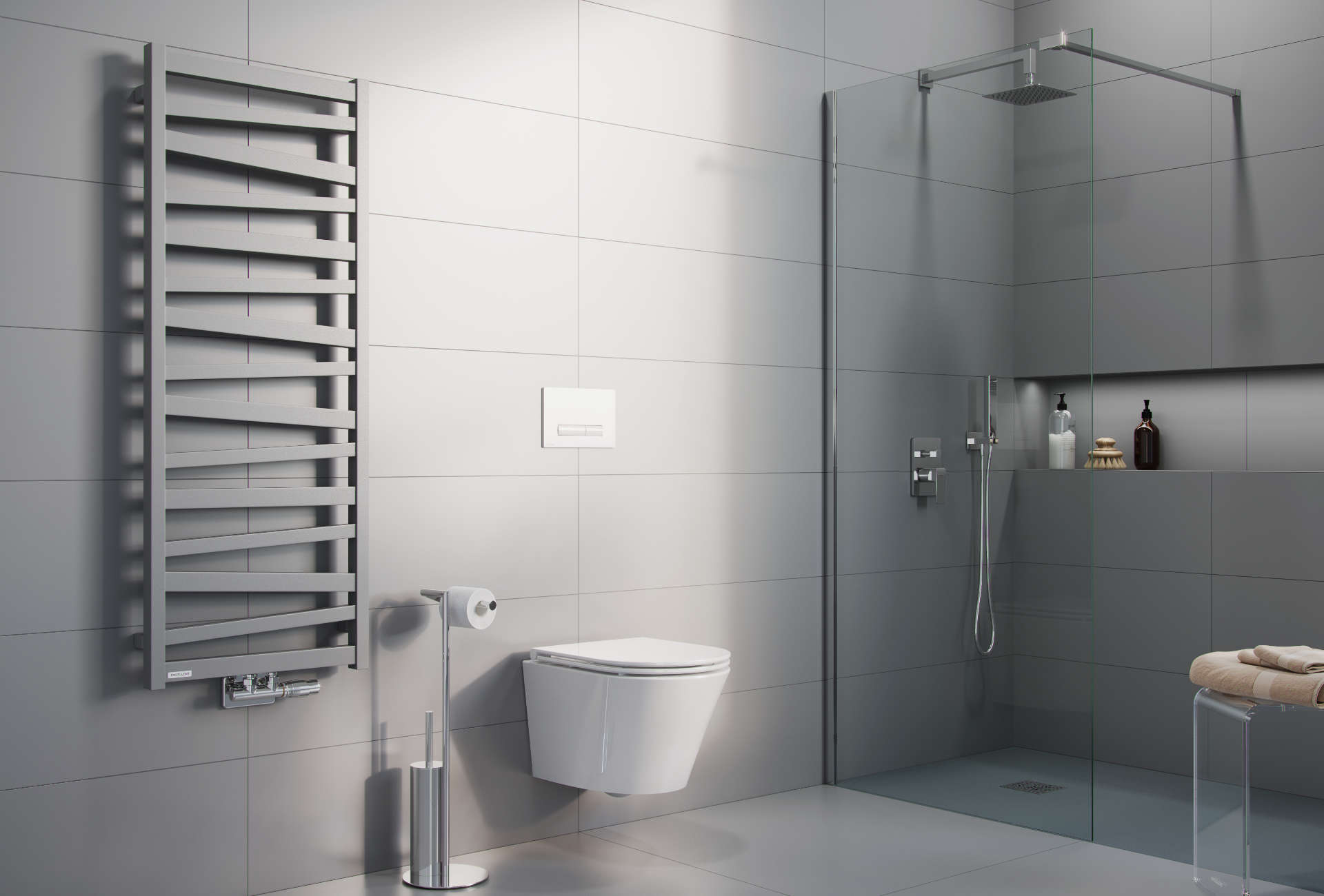 Vidoq walk-in ścianka 100x200cm chrom