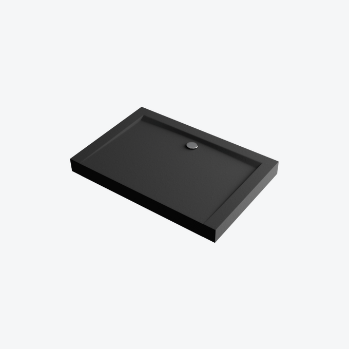 Forma Compact X brodzik prostokątny czarny 110x80