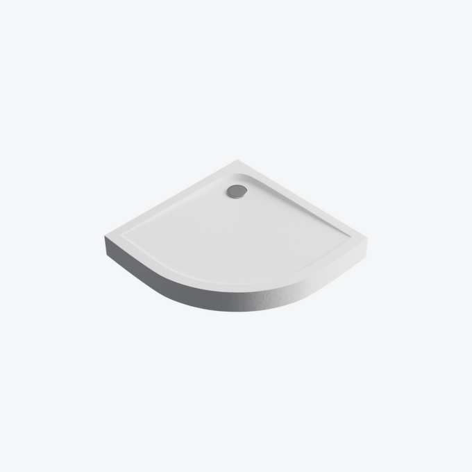 Sense Compact X brodzik półokrągły biały 90x90