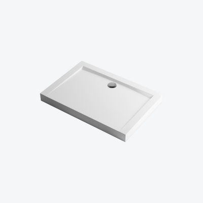 Brodzik prostokątny biały, wysoki Compact 100x80 Excellent