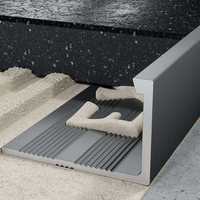 Profil L licowy prosty 8 mm długość 250 cm Excellent aluminiowy anodowany grafit