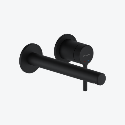 PI bateria umywalkowa podtynkowa komplet, czarny mat