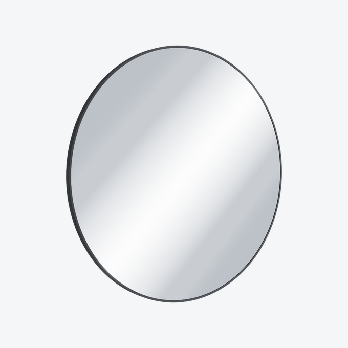 Virro Lustro Okrągłe 80cm Czarny Mat