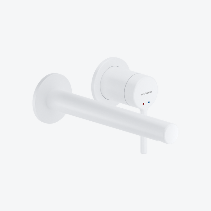 PI bateria umywalkowa podtynkowa komplet, biały mat