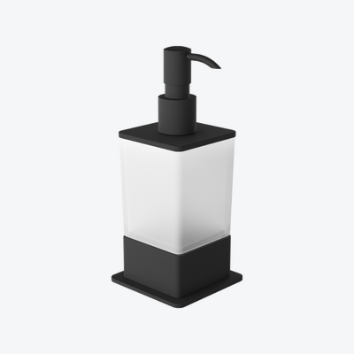 Riko dozownik do mydła w płynie stojący, czarny mat