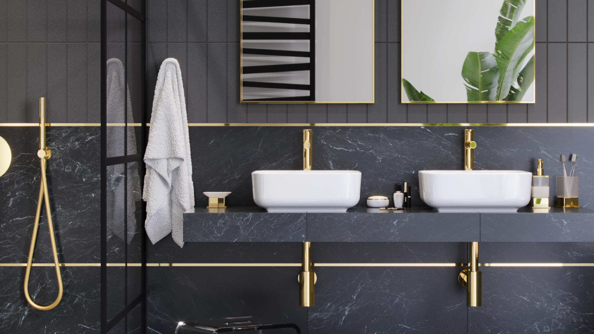 D54 syfon umywalkowy, stal nierdzewna, zloty połysk