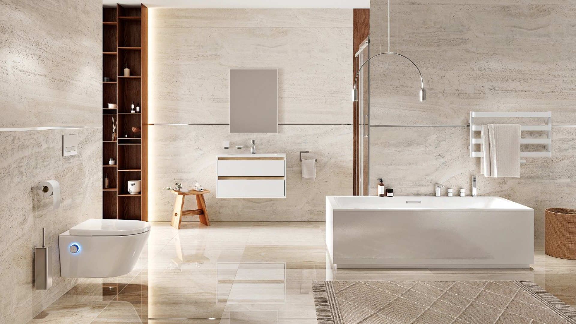 Dakota 2.0 toaleta myjąca D2, pokrętło sterujące chrom