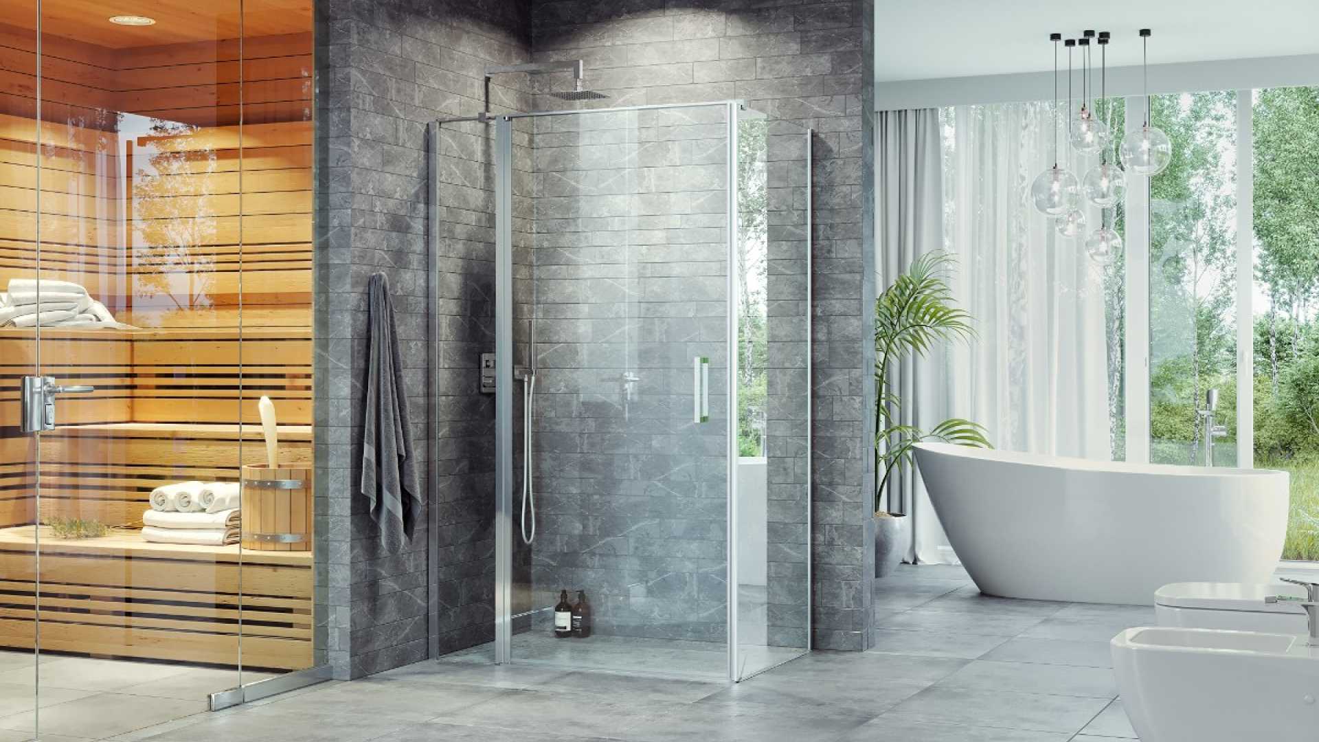 Mazo kabina narożna 130x90 cm, drzwi