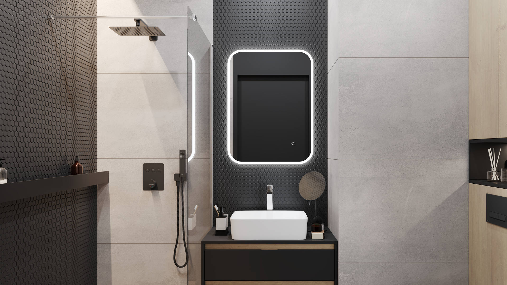 Lumiro Lustro LED 80x50cm Mata Grzewcza