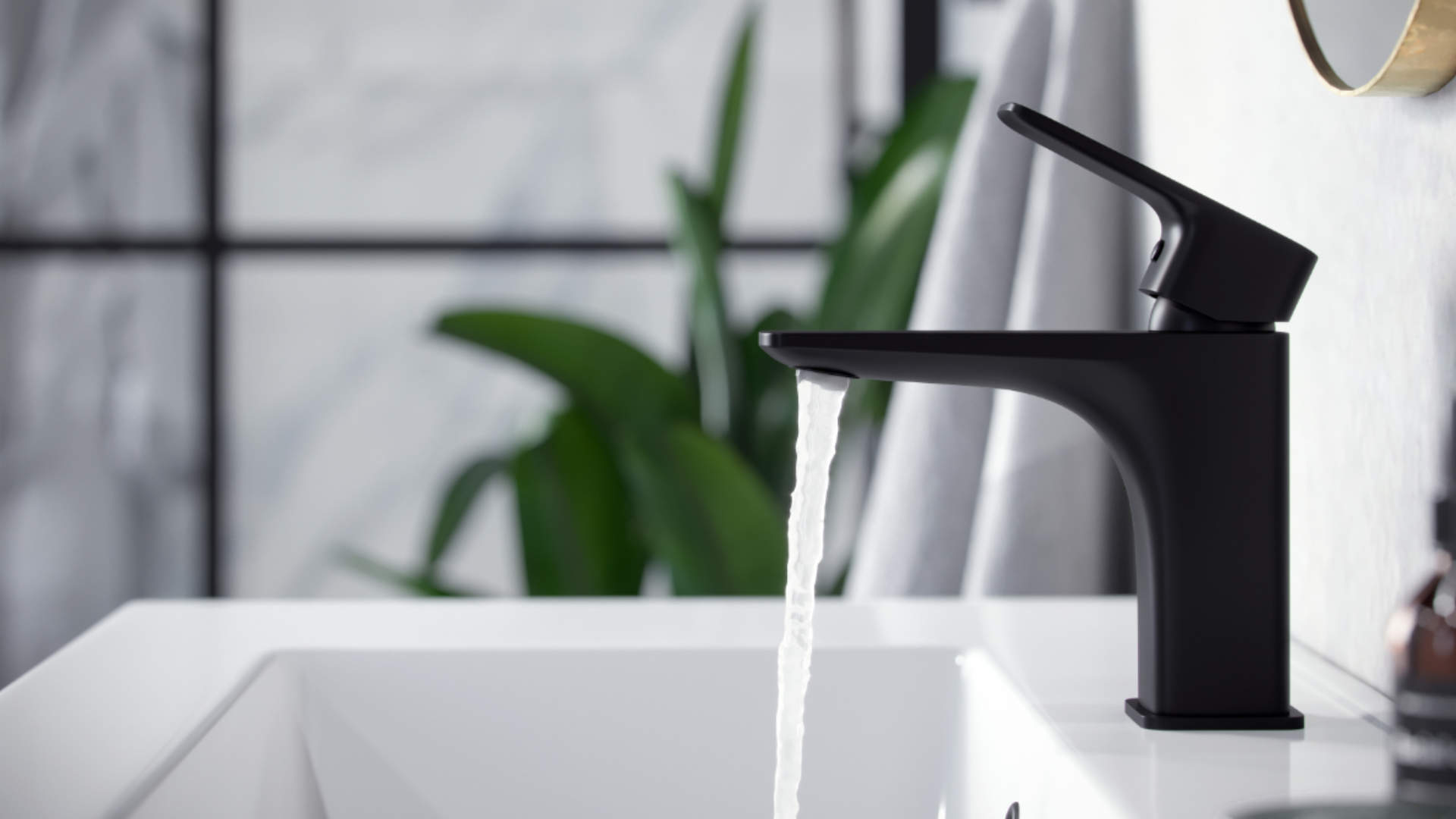 Keria bateria umywalkowa stojąca, czarny mat