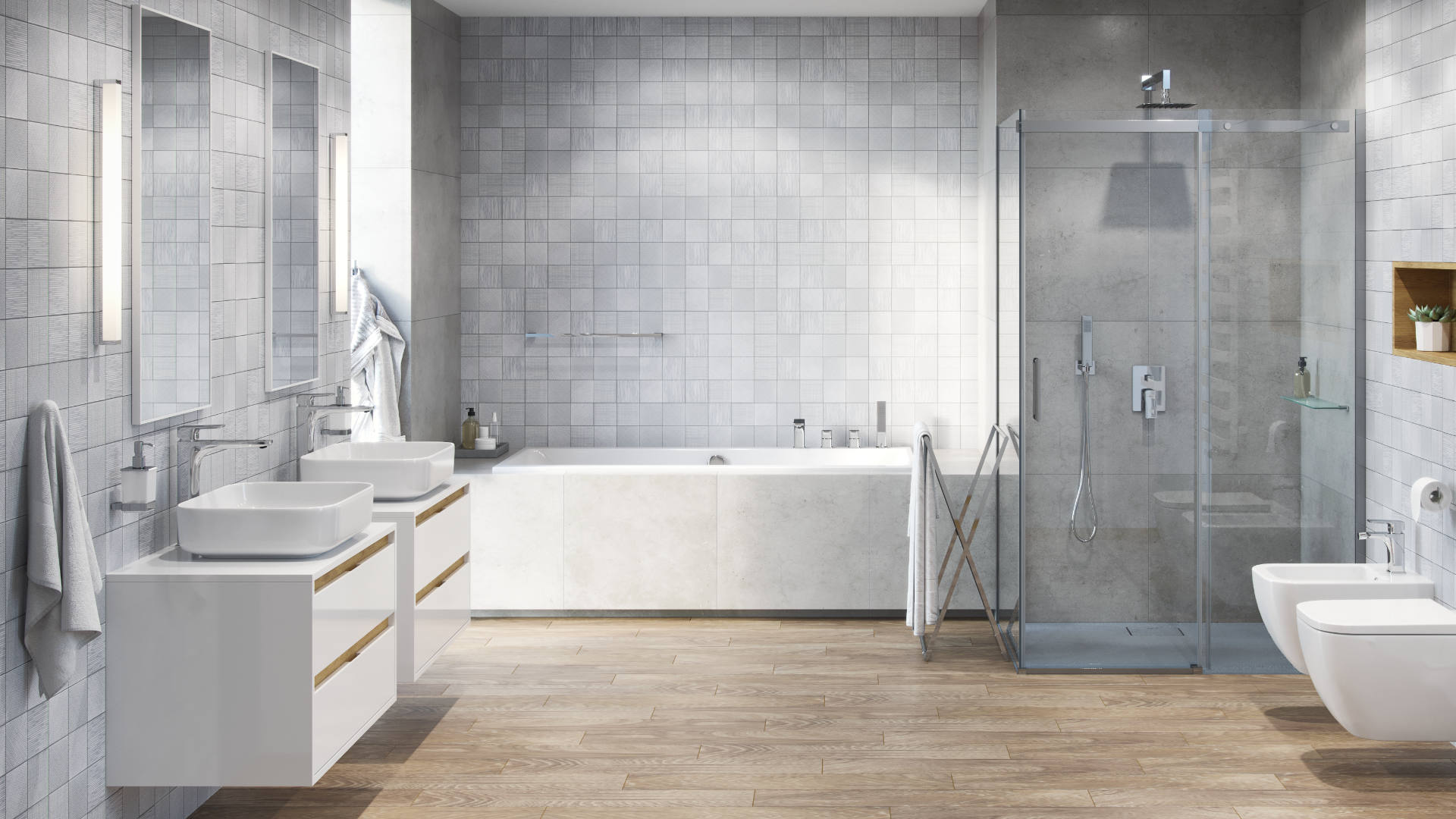 Kuadro Lustro 100x50cm Biały Mat