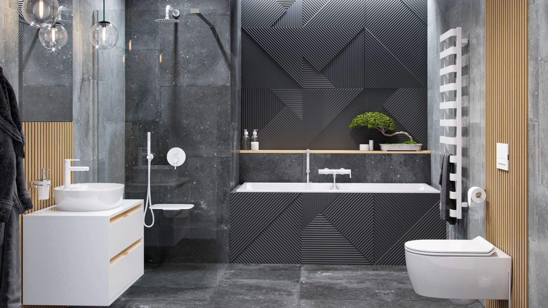 PI bateria wannowo-prysznicowa, biały mat