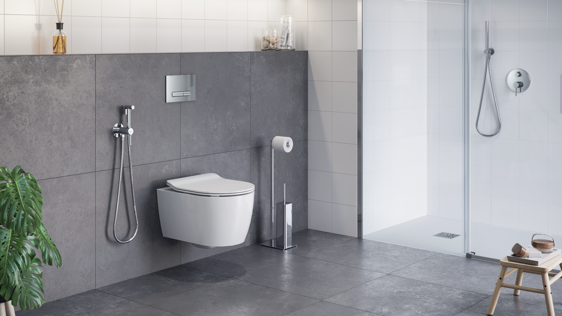 PI bateria prysznicowo-wannowa podtynkowa, chrom