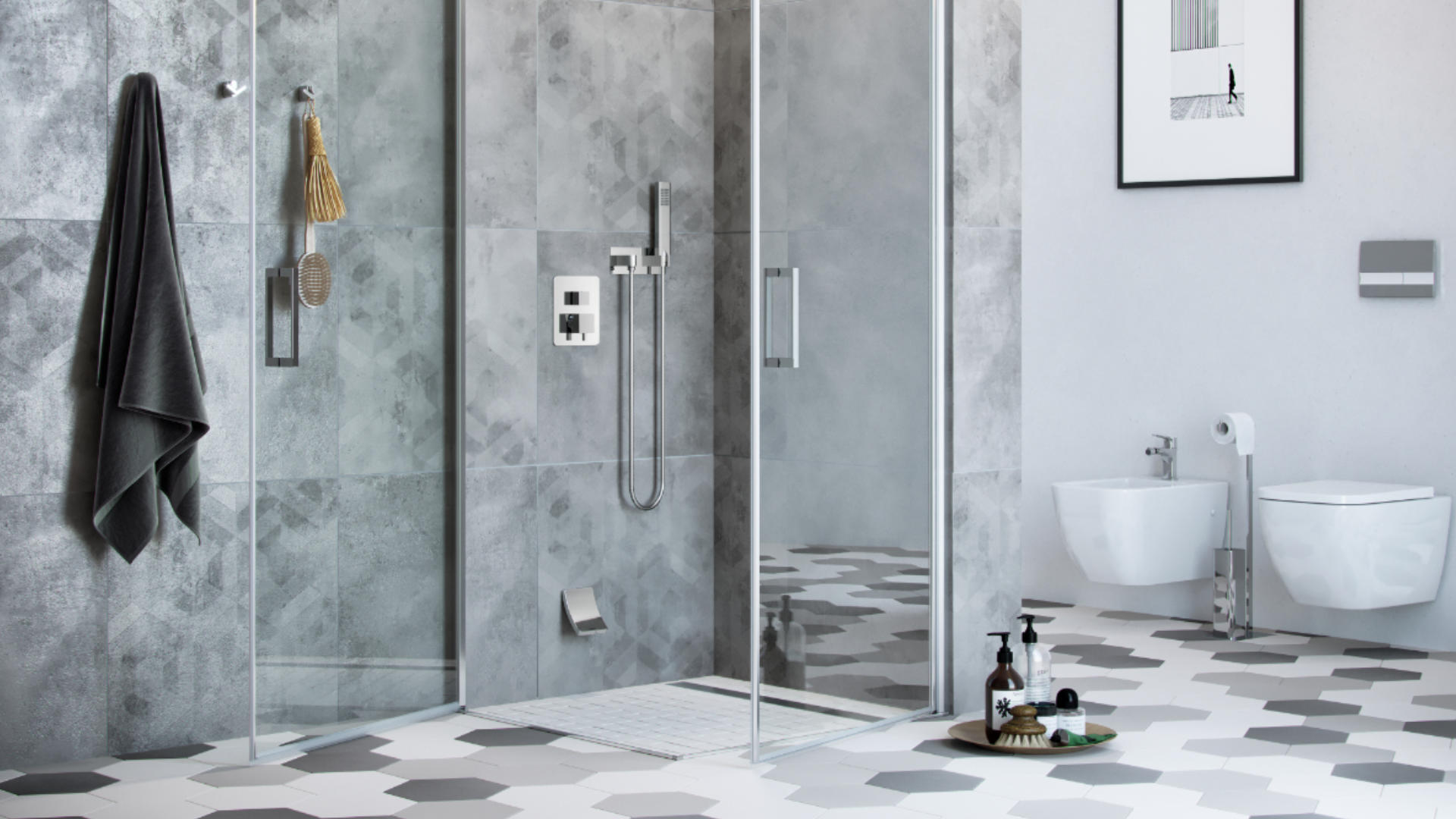 Riko stojak na papier ze szczotką, chrom