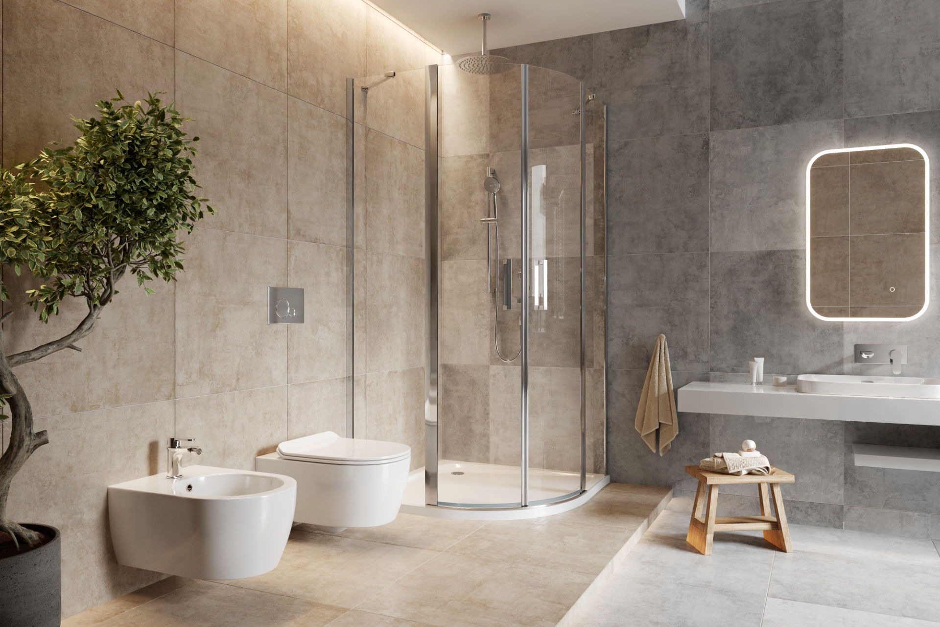 Sense brodzik półokrągły Sense 90x90