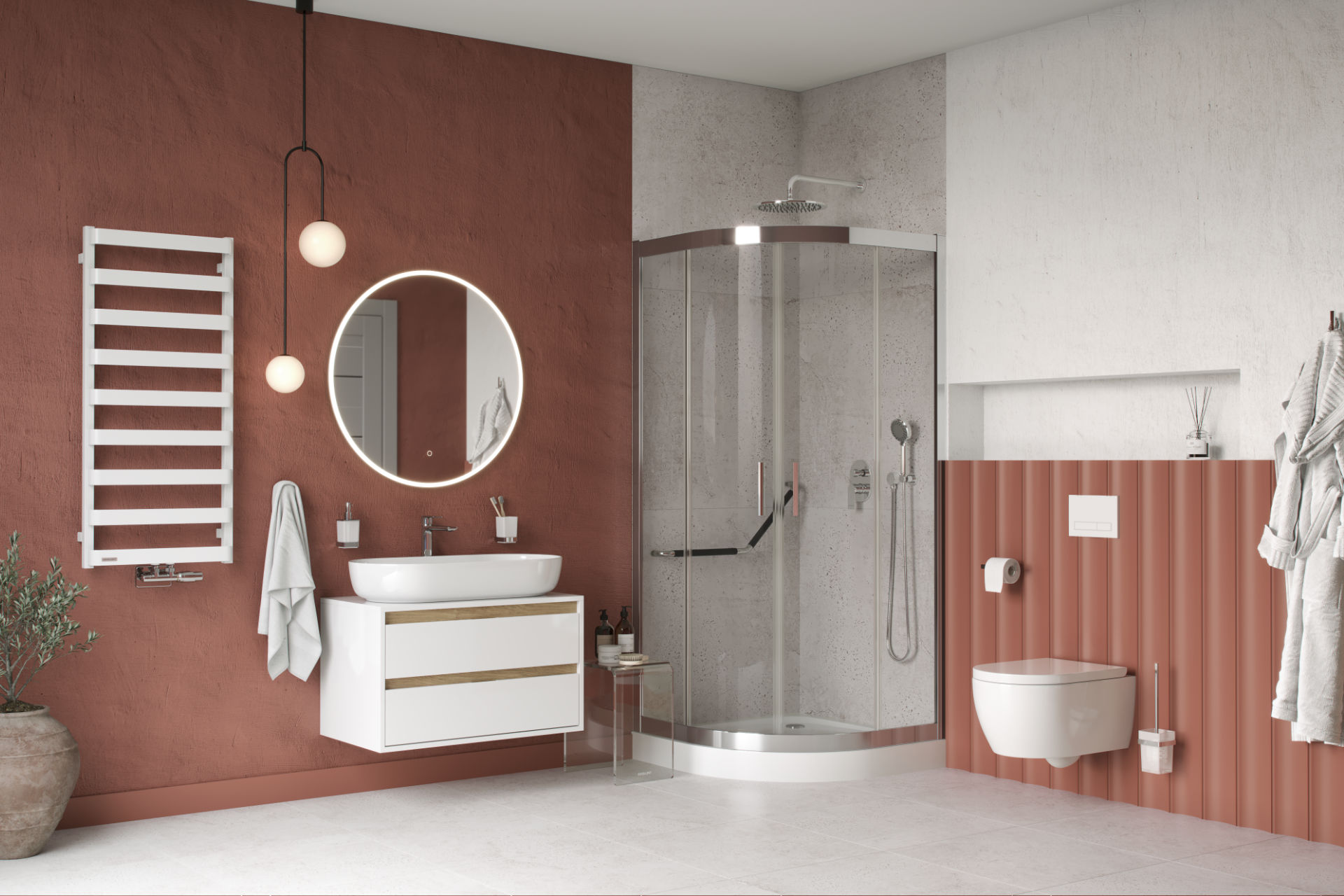 Sense brodzik półokrągły Sense Compact kabina seria 201