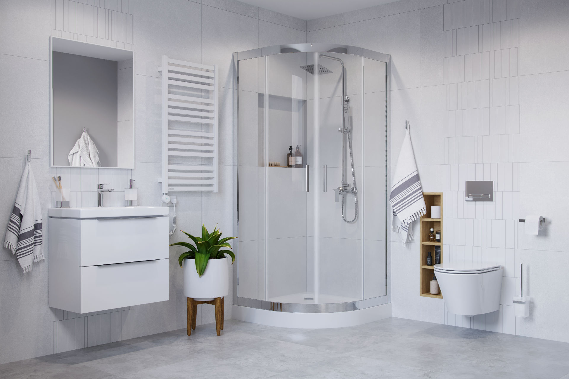 Sense brodzik półokrągły Sense Compact