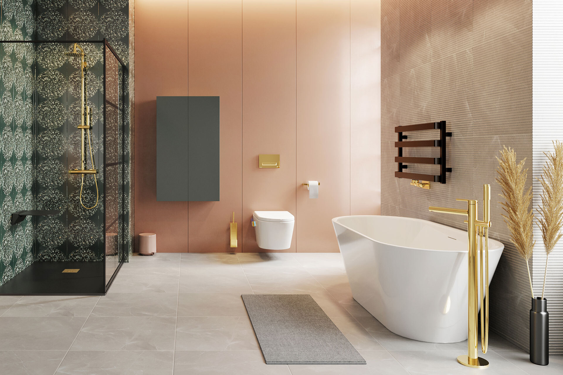 Holi 2.0 wanna owalna 170x76 cm wolnostojąca Baterie Pi komplet