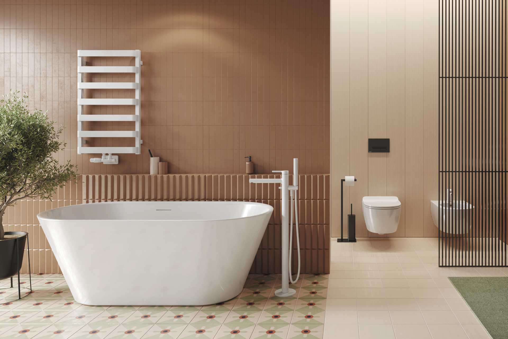 Meteor grzejnik łazienkowy 85x50 Excellent biały