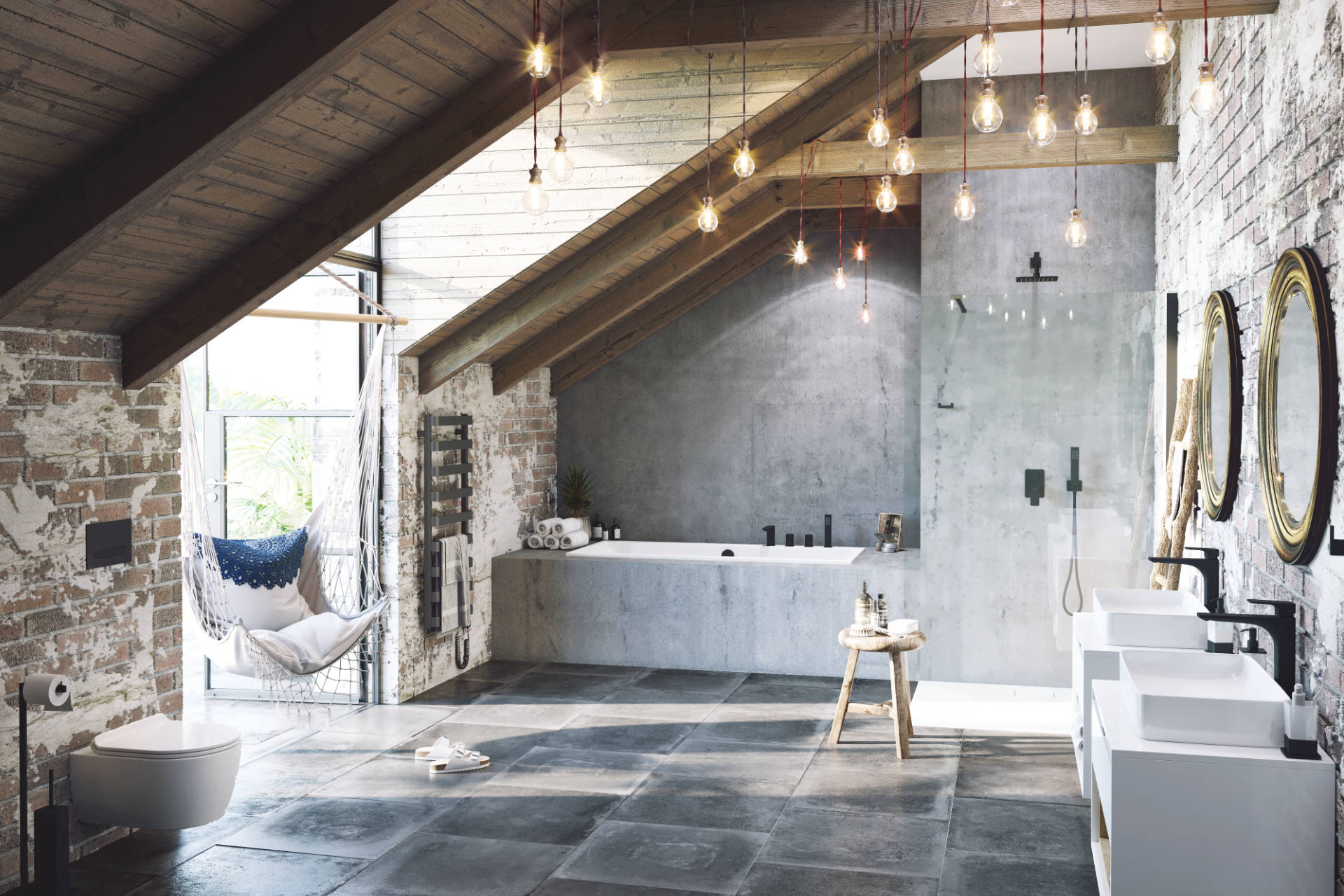 Tuto szafka wisząca pod umywalkę nablatową z szufladą Excellent bateria umywalkowa Keria czarna