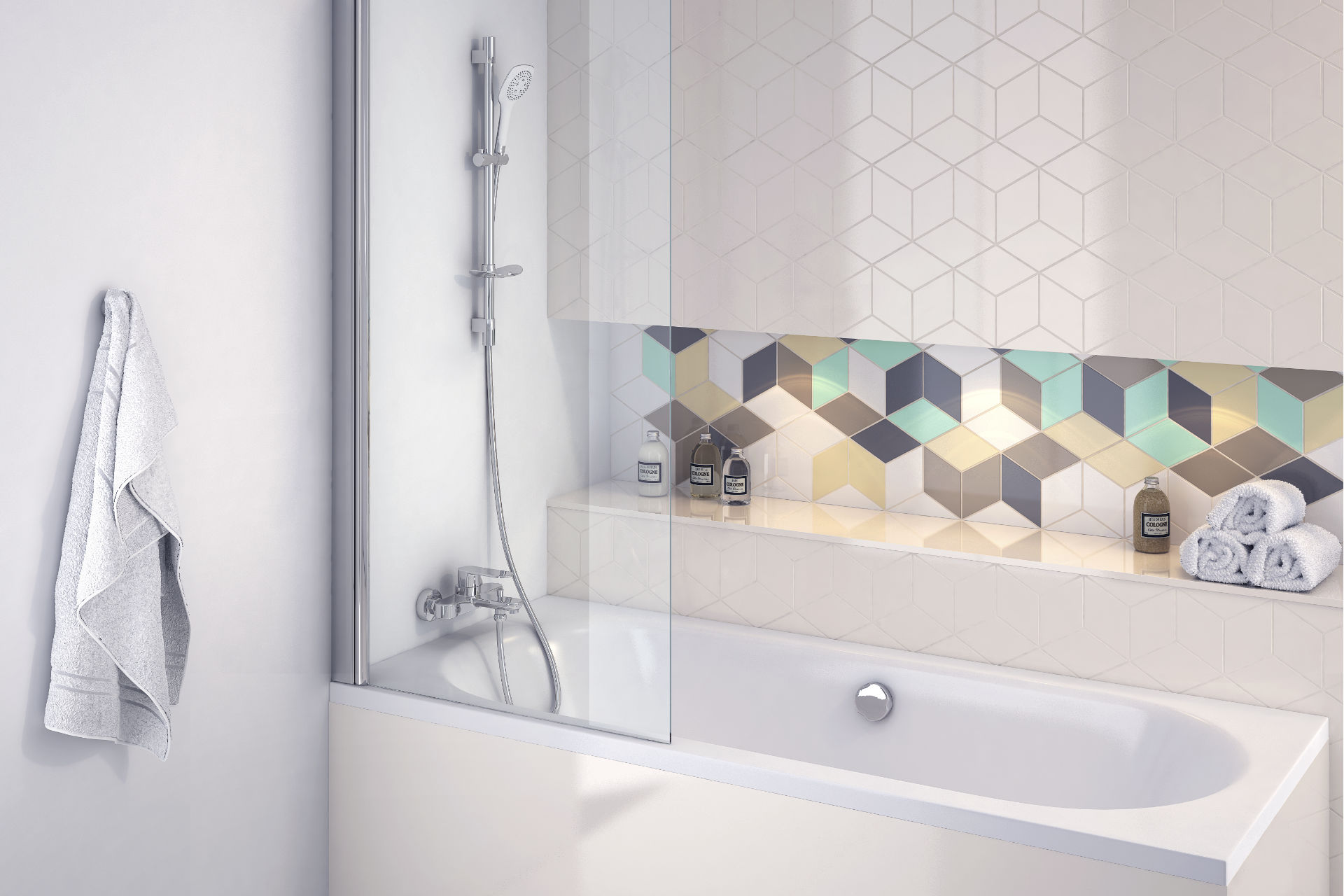 Oceana Slim wanna prostokątna 180x80 parawan