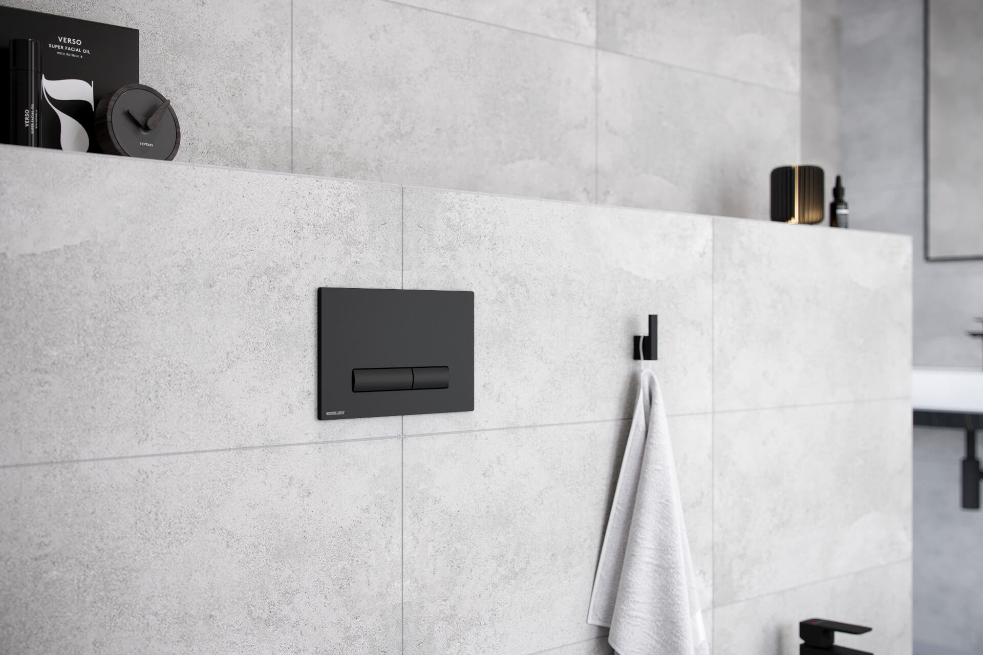 Aurro przycisk spłukujący do stelaża podtynkowego WC Shiro 2.0, czarny soft