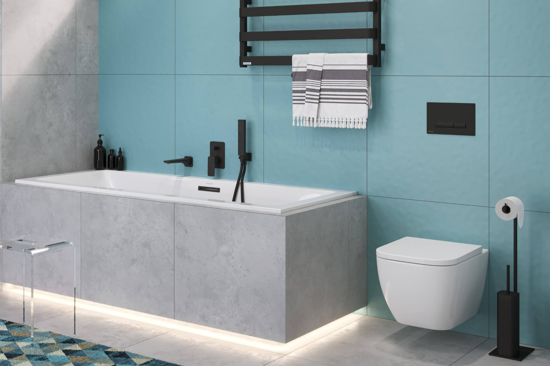 Aurro przycisk spłukujący do stelaża podtynkowego WC Shiro 2.0, czarny soft