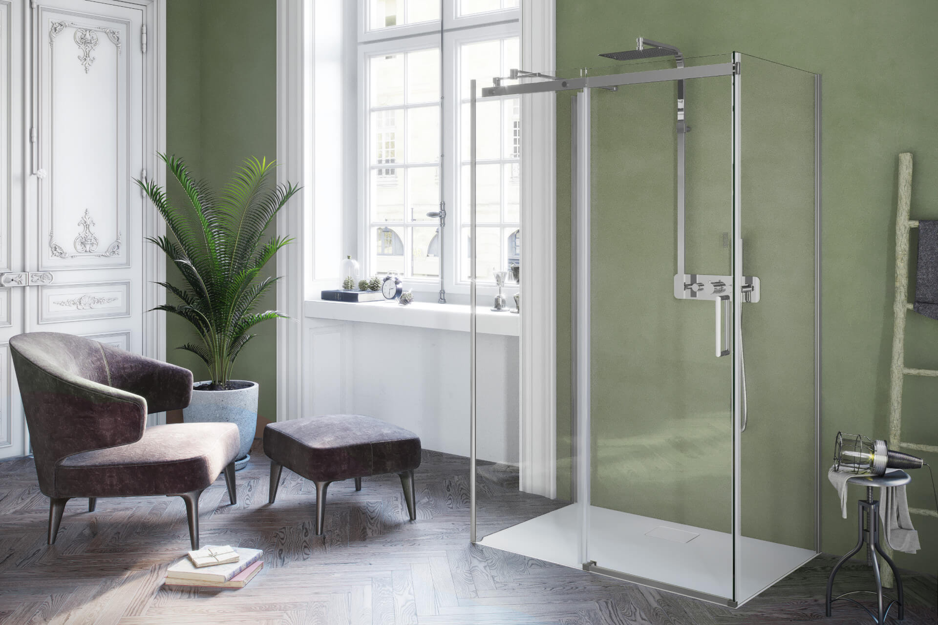 Rols kabina przyścienna 140x90 cm